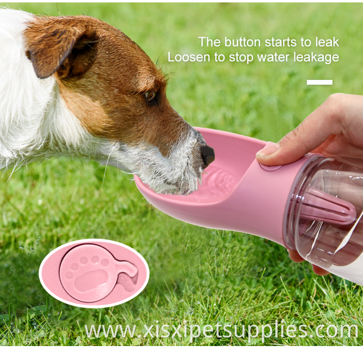 Factory Wholesale Travel Outdoor Portable Plastic Pet Dog Drinking Water Bottle